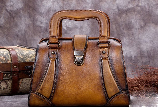 Genuine Leather Handbag Vintage Bag Shoulder Bag Crossbody Bag Purse For Women
