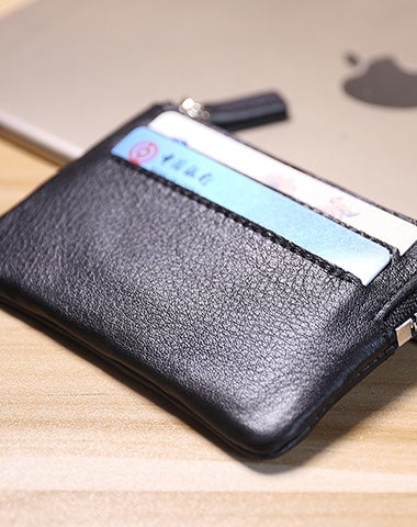 Cute Women Brown Leather Mini Card Wallet Coin Wallets Slim Change Wallets For Women
