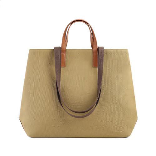 Canvas Tote With Leather Handles Medium Women