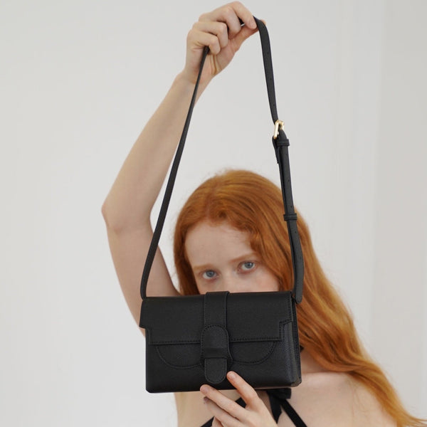 Women's Satchel Black Square Purse Handbag Crossbody Bag