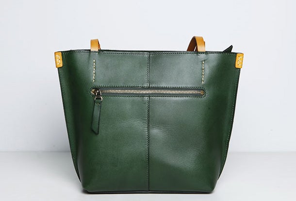 Genuine Leather Handbag Small Tote Bag Shopper Bag Shoulder Bag Purse For Women