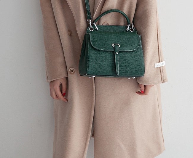 Leather Womens Stylish Green Handbag Purse Crossbody Purse Shoulder Bag for Women