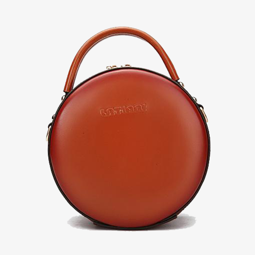 Stylish Small Round Leather Shoulder Bags