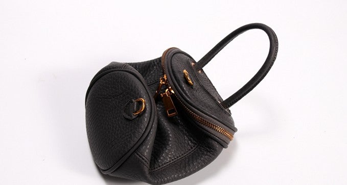 Small Leather Bucket Cute Handbag