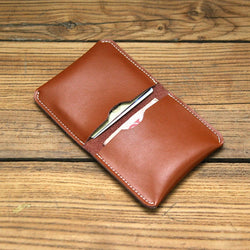 Cute LEATHER Womens Brown Small Wallet Bifold Leather Card Wallets FOR Women