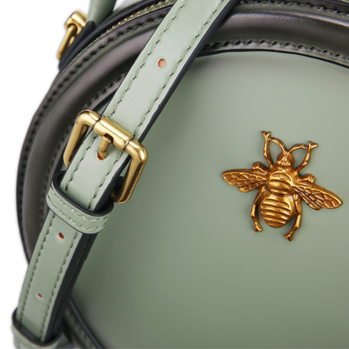 Round Leather Bee Handbag 2021