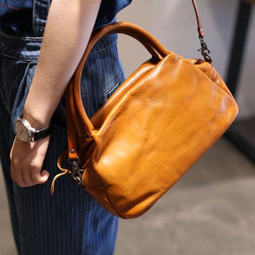 Fashion Womens Brown Leather Top Handle Satchel Handbag Brown Leather Satchel Shoulder Bag Purse