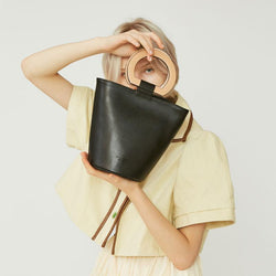 Fashionable style Leather Bucket Bag for Women
