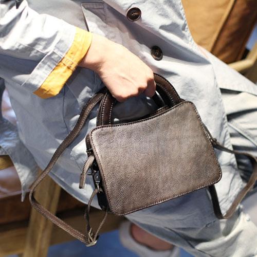 Vintage Womens Brown Leather Top Handle Satchel Small Handbag Black Leather Satchel Shoulder Bag