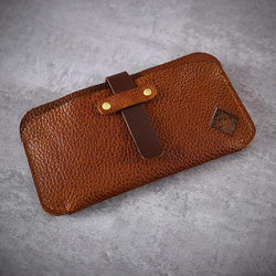 Genuine Leather Wallet Handmade Womens Long Folded Wallet Clutch Phone Purse Wallet Clutch