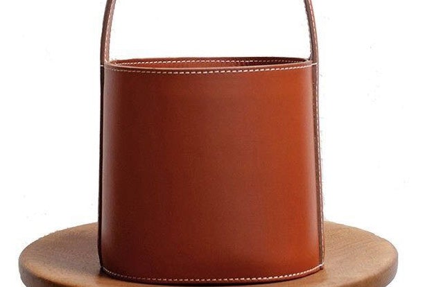 Retro Style Bucket Handbag Leather for Girl