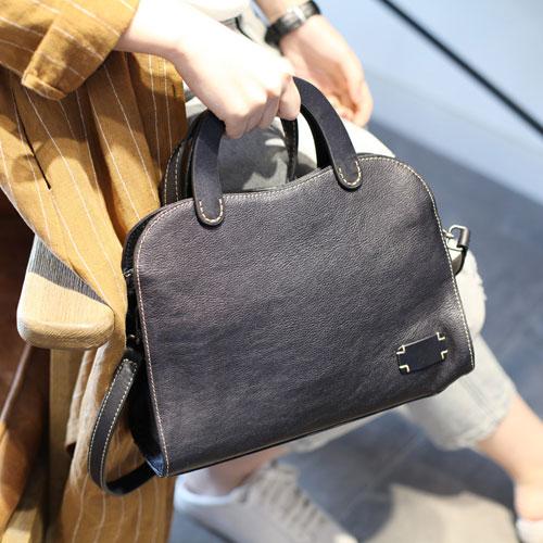 Fashion Brown Womens Leather Satchel Handbag Purse Top Handbag Black Satchel Shoulder Bag
