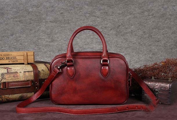 Genuine Leather Vintage Handbag Bag Shoulder Bag Crossbody Bag Purse Clutch For Women