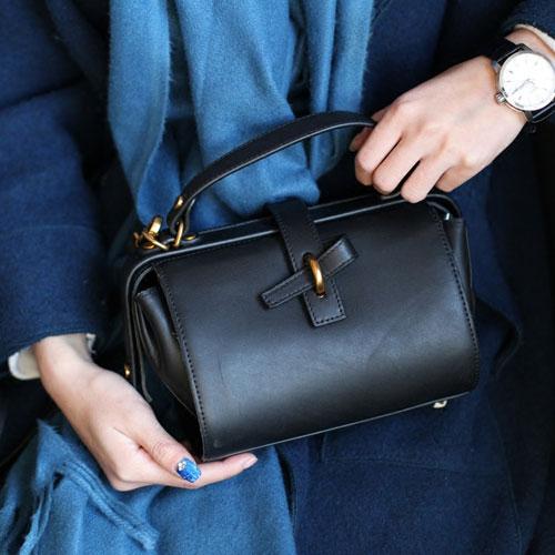 Fashion Black Womens Mini Leather Handbag Shoulder Bag Brown Cute Crossbody Bag Purse