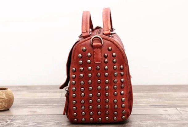 Handmade Leather womens handbag purse shoulder bag for women leather shopper bag