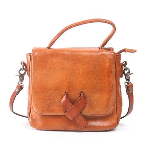 Vintage Womens Brown Small Leather Satchel Handbag Flap Over Shoulder Bag Red Crossbody Bag for Ladies