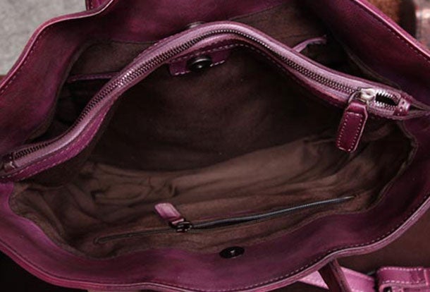 Genuine Leather Handbag Vintage Tote Crossbody Bag Shoulder Bag Purse For Women