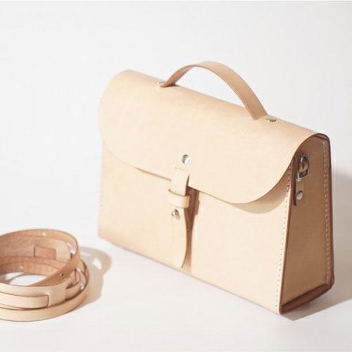 Womens Handmade Leather Satchel Handle Bags Purse