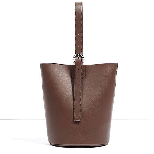 Womens Bucket Bag Small Leather Trademark Bucket Bag