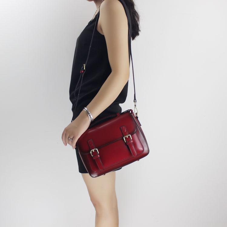 Womens Small Leather Satchel Crossbody Bags Purse