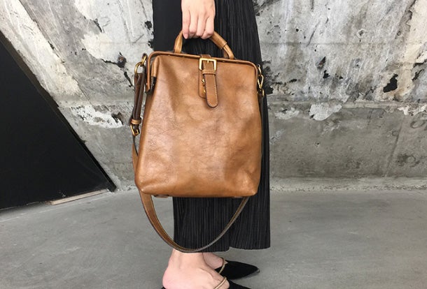 Handmade Leather Handbag Backpack Bag Crossbody Bag Shoulder Bag Purse For Women