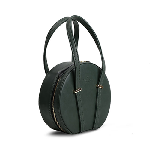 Lightweight Small Leather Round Green Handbags