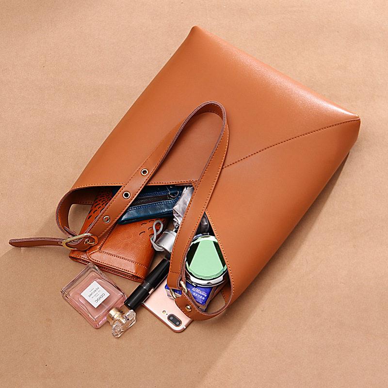 COOL Womens Leather Small Tote Bag Purse
