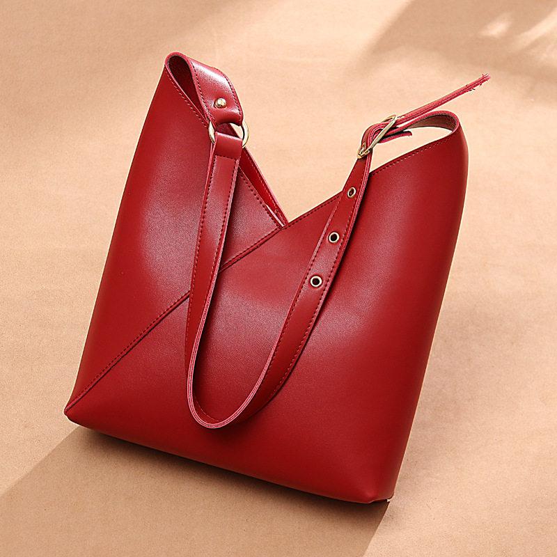 COOL Womens Leather Small Tote Bag Purse