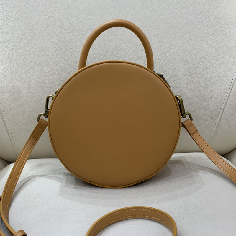 Cute Circle Leather Bags Classic Style Womens