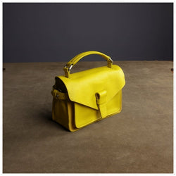 Cute Yellow Leather Womens Mini Handbag