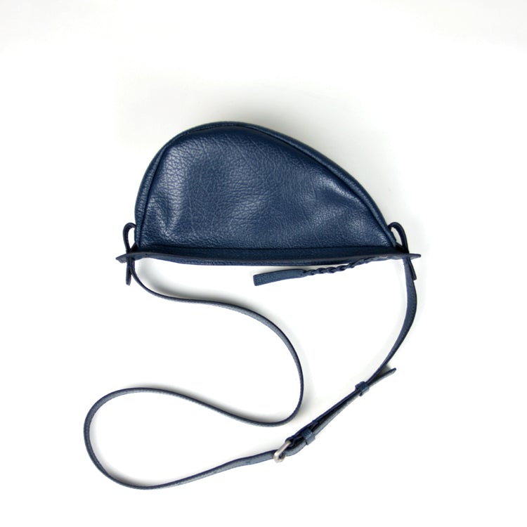 Cute Blue Leather Womens Sling Bag