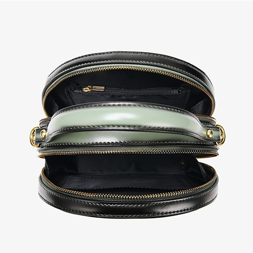 Circle Clutch Round Leather Shoulder Bag