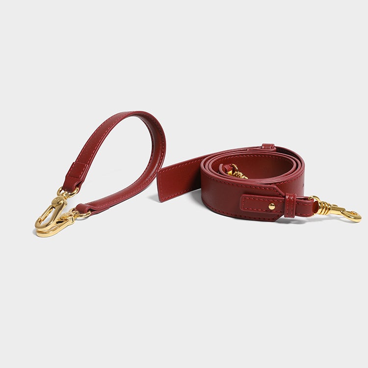 Red Vintage Leather Saddle Purse For Women