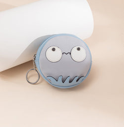 Cutest Women Leather Little Monster Coin Wallet Small Keychain with Wallet Change Wallet For Women