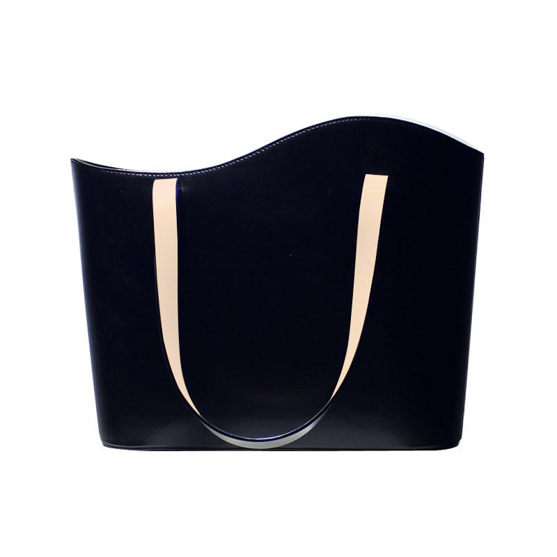 Fashion Black Leather Women's Tote Handbags Work Womens Black Tote Bag Zip Top Tote Bag