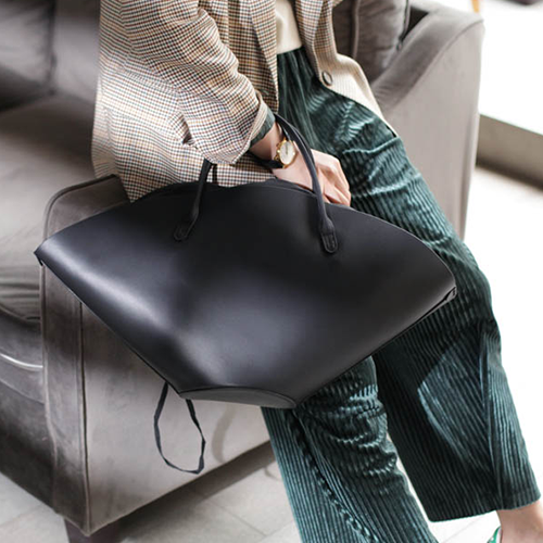 Fashion Womens Black Leather Tote Handbag Purse Green Womens Shopper Bag Work Purse