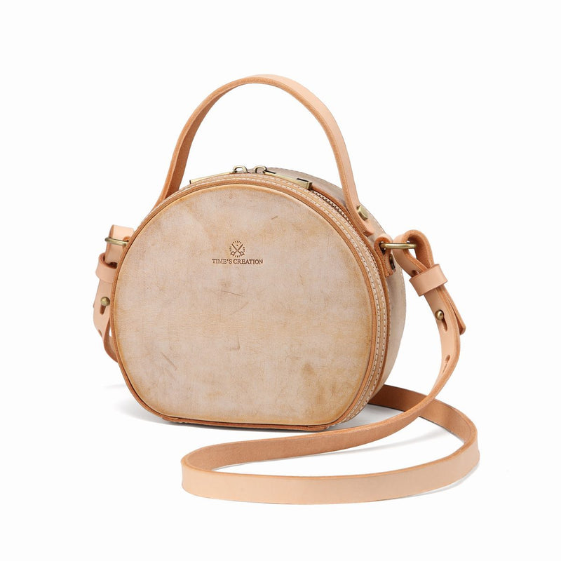Vintage Leather Circle Shoulder Bags