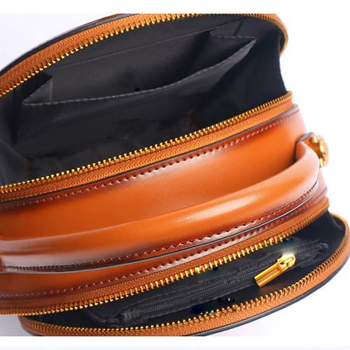 Leather Round Crossbody Bee Bags Womens