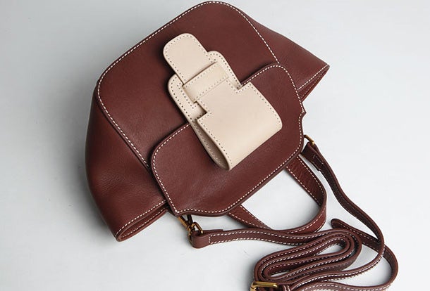 Genuine Leather Cute Bat Handbag Crossbody Bag Shoulder Bag Women Leather Purse