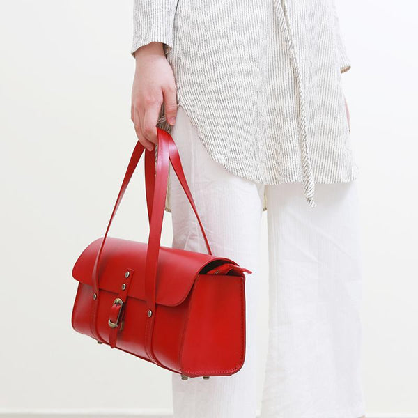 Trendy Handmade Genuine Leather Satchel Bag for Women