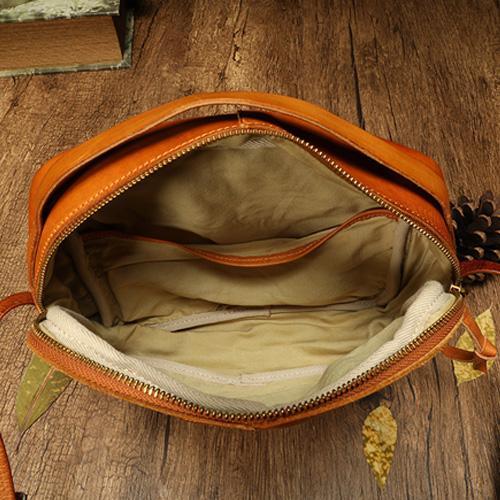 Coffee Mosaic Womens Genuine Leather Shoulder Bag Handbag Bag Vintage Side Bag for Ladies