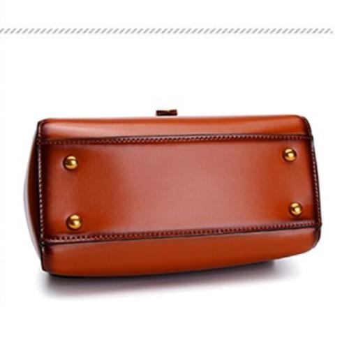 Leather Satchel Handle Bag For Women