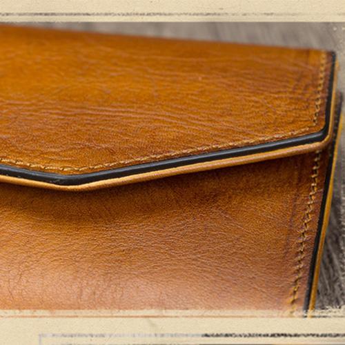 Geometric Leather Long Wallet Phone Purses