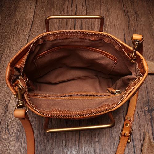 Small Green Womens Leather Tote Bags Small Tote Handbags Brown Shoulder Tote Purse for Ladies