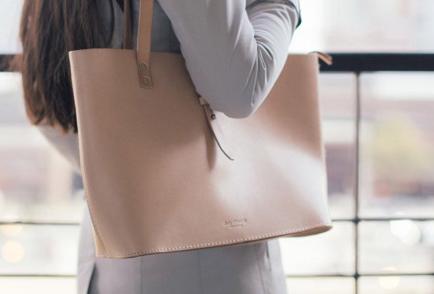 Handmade Leather handbag shoulder tote bag brown for women leather shoulder bag
