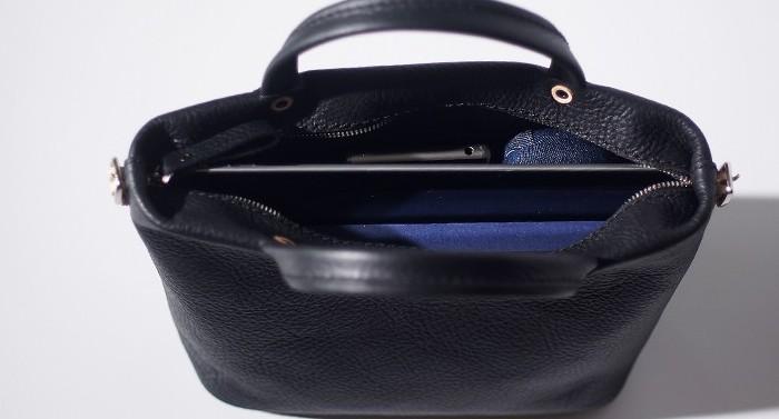Handmade Black Leather Womens Handbag Fashion Shoulder Bag for Women