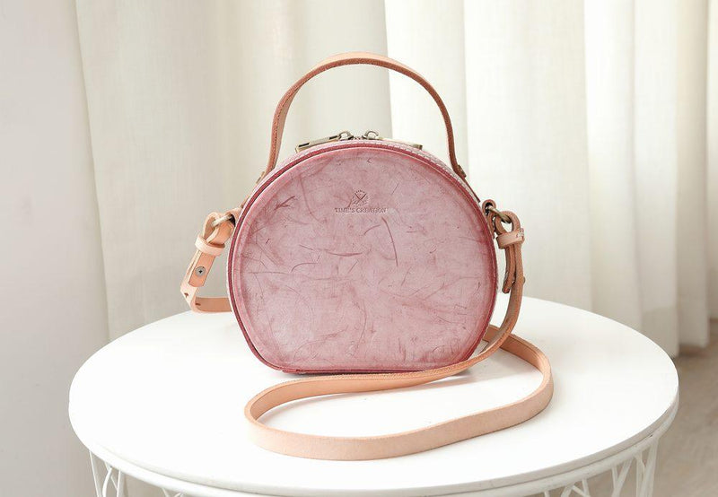 Vintage Leather Circle Shoulder Bags