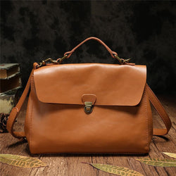Brown Italian Leather Crossbody Bag for Girls Dates
