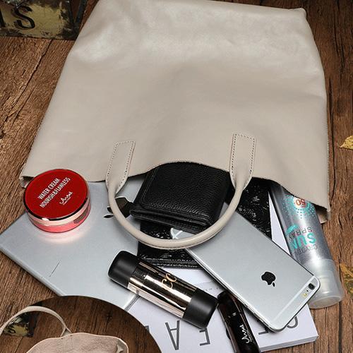 Fashion White Soft Leather Womens Tote Handbag Tote Handbags Purse for Ladies