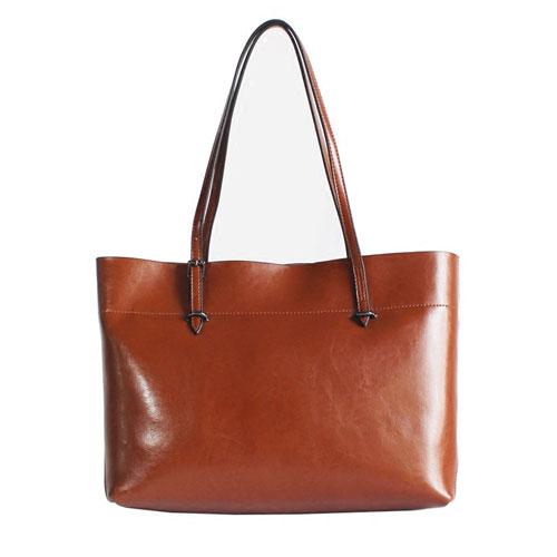 Womens Leather Tote Bag Brown Leather Work Tote Zip Top Tote Bag